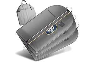 FR FIRIO FiRiO 3X Portatrajes Plegable I Material 50% MÁS Grueso I Porta Trajes Caballero o Mujer I Bolsa Portatrajes Hombre Viaje I Antipolillas Funda Traje Hombre I Antipolvo Fundas Ropa Armario I 100x60cm