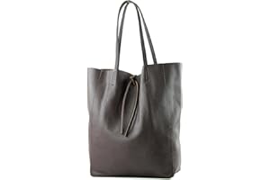 modamoda de - T163 - Ital - Borsa shopper grande con tasca interna in pelle