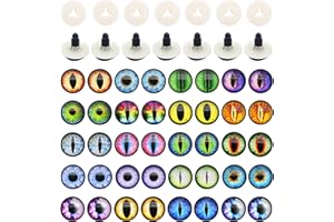 JULIE WANG 18MM 20 paires d'yeux de sécurité Dragon Eye pour la fabrication de poupées en peluche avec des yeux d'artisanat de rondelle Teddy Bear Amigurumi Crochet Toy