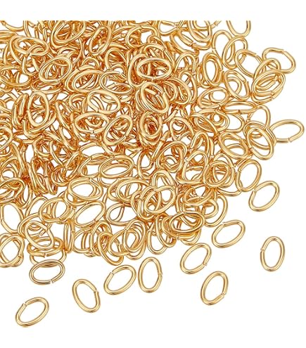 Arricraft Biegeringe Aus Edelstahl – 500 Stück, 8x5 Mm, Vergoldet | Offene Ovale Verbindungsringe Für Schmuckherstellung | Für Armbänder, Halsketten, DIY