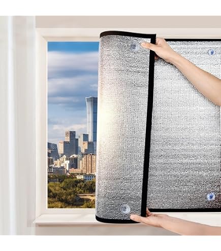 Film Fenêtre Anti-Regard Total Occultant 70x220cm - Anti-UV, Isolation Thermique, Aluminisé