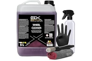 GxDetail Limpia Llantas para Coche 5 Litros – Eliminador de Suciedad, Grasa y Ferodo – Fórmula Potente y Segura para Todo Tipo de Llantas – Brillo Profesional y Fácil Aplicación.