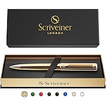 Penna Stilografica Scriveiner Premium - Oro 24kt Con Pennino Dorato 18kt | Lusso Britannico - Foto 5
