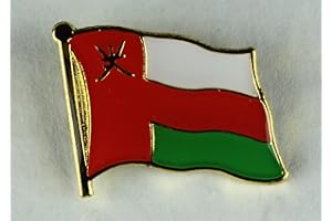 BUDDEL-BINI VERSAND Oman Pin Anstecker Flagge Flaggenpin Fahne Fahnenpin Button Clip