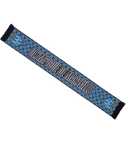 Écharpe Olympique De Marseille Officielle 140cm - Collection OM Supporter Blanc