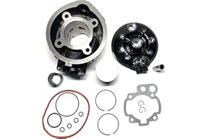 GÉNÉRIQUE Mota Kit Noir 75cc fonte MINARELLI AM6 Cylindre Culasse top racing pour 50 à boite 1 mono segment 49MM