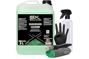 GxDetail Limpia Salpicaderos para Coche 5 Litros – Renueva y Protege Plásticos y Vinilos – Efecto Antipolvo y Acabado Mate – Fórmula No Grasa y Fácil Aplicación.