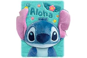 Kids Licensing - Libreta Peluche A5 con Rayas para Escribir - Cuaderno Infantil Suave de Stitch para Niñas y Niños, Ideal para Regalar