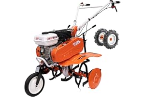 RURIS POWER FOR NATURE RURIS - Motobineuse Thermique 6500FR - 7 CH - pour Surfaces jusqu'à 1000 m² - 24 Fraises - Largeur de Travail 560-830mm - Guidon Ajustable - Roues en Caoutchouc - Outillage de Jardin