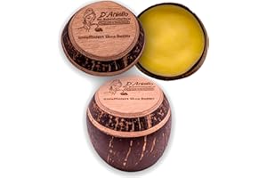 D'Aniello - Natürliche Sheabutter 250g in Kokosnuss - Unraffinierte Shea Butter aus Ghana - Körperpflege - Glatte Body Butter - Körpercreme für alle Hauttypen - Rohes - Kaltgepresst - Körperbutter