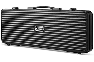 SLOWPLAY Pokerchip-Koffer Leer für Texas Holdem, High-End-Tragetasche mit Leder-Innendesign und Deutscher Polycarbonat-Schale, super tragbar und robust (500)