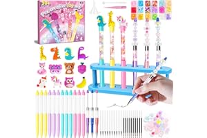 Goody King Stifte Selber Machen Set Kinder - DIY Stifte Maker mit über 50 Accessoires, Personalisierter Stift Kreatives Bastelset für Mädchen und Jungen ab 6+ Jahren, Ideal als Geschenk zu Einschulun