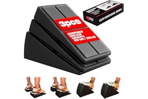 MuscleForge Planche inclinée kiné 3 pièces – Slant board antidérapante, angle 8,5°/17°/25,5°/34° – Élévation talon pour squat profond, mobilité cheville, étirement mollets – EPP 200 kg, compacte