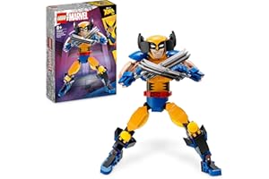 LEGO Marvel Wolverine Construction Figure, X-Men Action Figure Set with 6 Claw Elements, Play and Display Iconic Superheroes Collection, Collectible Toys 76257
