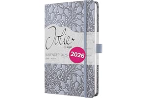 SIGEL J6361 Agenda settimanale Jolie 2026-1 anno - circa A5 - Enchanted Sky - 2 pagine = 1 settimana - copertina rigida - 80 g/m² - blu medio/nero - 174 p. - certificazione FSC