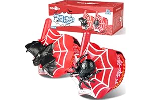 Fygurso Walkie Talkies for Kids, Spidertoy BatToy Kids Walkie Talkies for Boys Girls Aged 3 4 5 6 7 8-12 Years Old, 1KM Talk Range for Outside Game, Camping, Halloween, Christmas, Birthday Gifts 2 PCS