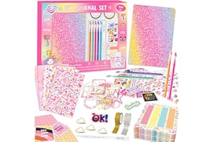CERICAI DIY Journal Kit for Girls, Gifts for 8-12 Year Olds Girls, Pink Diaries, Journals & Notebooks Stationery Set for Tweens Kids, Arts and Crafts Kits Girls Birthday Presents DIY Journal Set