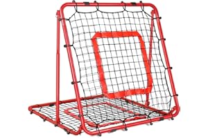 BaseGoal Filet de Rebond Football, 85 * 85 cm Ajustable Angle Réglables Rebondisseur de Football Pliable avec Filet Double Couche, Convient pour Entraînement et Plus Varié Enfants et Adolescents