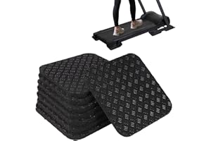 LYREH 8szt Podkładki Pod Matę do Chodzenia na Bieżni, 10×10×0,5cm Antypoślizgowe Maty Mata Redukująca Hałas Wielofunkcyjne Podkładka Antywibracyjna do Sprzętu Ćwiczeń Ochrona Podłóg Twardego Drewna