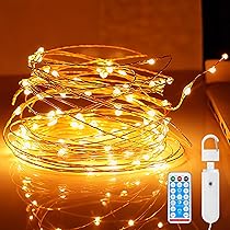 Guirlande LED Rechargeable USB Leegoal - 20 Lucioles Sur Fil De Cuivre, 2 Mètres, étanche, Parfaite Pour Déco Intérieur & Extérieur