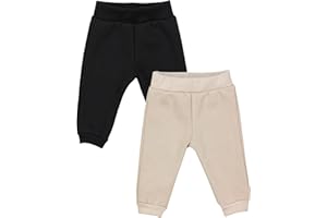 TupTam Pumphose Baby Jungen Winter 2er Pack – Warme Baby Hosen Jungen aus Baumwolle mit Fleece-Innenseite