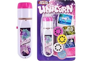 Georgie Porgy Kinder Projektor Taschenlampe Beamer Spielzeuge zum Wand Decke Zelt Lehrreich Wissenschaft Einstellen (Einhorn)
