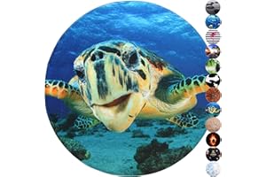 ‎SANILO Sanilo Badteppich Rund, viele schöne runde Badteppiche zur Auswahl, hochwertige Qualität, sehr weich, schnelltrocknend, waschbar, 80 cm (Schildkröte)