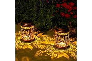 OxyLED Geschenk Frauen, 2er Set Kolibri Solarlaterne für Draußen mit Handle IP44 Wasserdicht Auto Ein/Aus Ideale Solar Laterne für Garten Balkon Tischdeko & Wege als Geschenke für Mama Oma Frauen