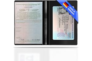 Creative Fox Fahrzeugschein Hülle für KFZ Schein mit praktischen 2 Fächern | robuste Fahrzeugschein Mappe, praktische Zulassungsschein Hülle mit Platz für den Führerschein | Made in Germany