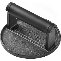HaSteeL Schmelzkuppel & Burgerpresse Edelstahl/Gusseisen – 22,9 Cm Abdeckung & 20,3x10,2 Cm Presse Für Grill & Teppanyaki