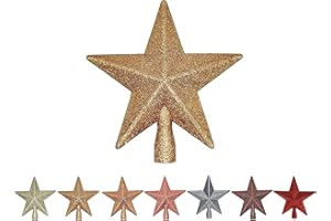 Bambelaa! Adorno para árbol de Navidad, decoración navideña, estrella, tamaño aprox. 18 cm, color dorado