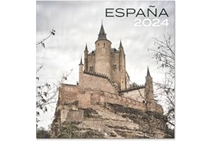 Grupo Erik Calendario 2024 pared España - Calendario pared 2024 - Planificador mensual 30x30 cm - Calendario España 2024