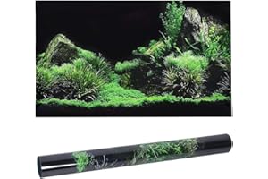 PSSOPP Efekt 3D Dno morskie woda trawa plakat samoprzylepny PCW akwarium akwarium tło mural dekoracyjny gad terrarium tapeta salon sofa tło telewizora fototapeta (61 x 30 cm)