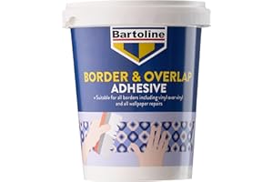 Bartoline Border & Overlap Adhesive 500g,for 20m Border Wallpaper Adhesive for Decorative Borders & Vinyl, Fixes Seams & Repairs Ripped Wallcoverings, Fast-Drying & Strong Hold
