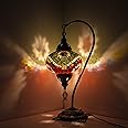 mosaiclamps.store (20 Variation) Turkish Lamp - Handmade Turkish Mosaic Table Lamp - Decorative Moroccan Lamp - Rustic Cool Mosaic Lamps - Stained Glass Lamp - Led Bulb Included with Special Box (18)