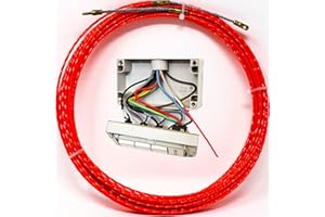 VERIDIUM Sonda Passacavi Professionale 3 Ø mm 15 m, L'UNICA BIDIREZIONALE, Pilota Passacavo Fili Elettrici Tubazioni da 16-20 Ø, Molla Elettricista definitiva, Pilota impianti saturi e tubature curve strette