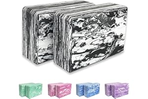 Base yoga Yoga Blocks - 1 or 2 pc set - Unique Strong/Firm/Lightweight EVA foam support block/brick