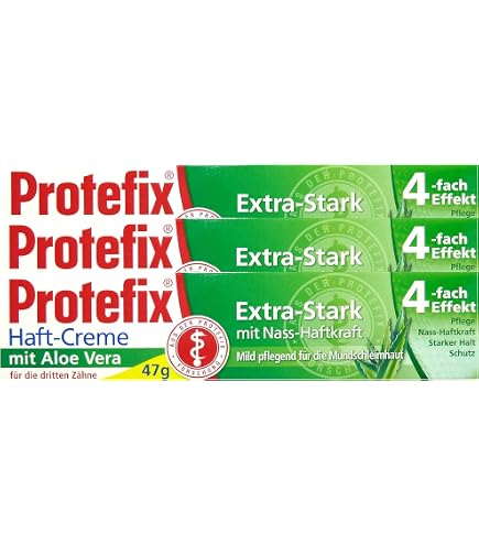 Protefix 5x Protefix Haftcreme Aloe Vera Extra-Stark mit Nass-Haftkraft,  40-ml-Stck : Amazon.de: Drogerie & Krperpflege