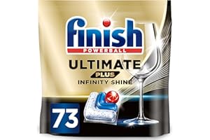 Finish Ultimate Plus Infinity Shine Lot de 73 tablettes pour lave-vaisselle Parfum frais Pour un nettoyage impeccable et une brillance de diamant