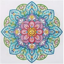 MWOOT Kit de peinture diamant 5D à faire soi-même, motif mandala fleur partie, strass, broderie au point de croix, arts et artisanat, peinture pour décoration murale de la maison (30 x 30