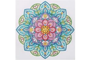 VETPW DIY 5D Diamante Pintura Kit, Flores de Mandala Bricolaje Diamond Pasted Painting Bordado De Punto De Cruz Diamante Arts Craft para Decoración de la Pared del Hogar (30x30CM)
