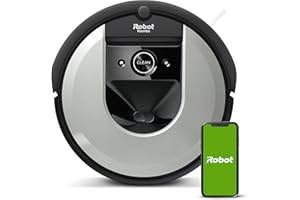 ‎IROBOT iRobot Roomba i7 (i7156) App-steuerbarer Saugroboter (Staubsauger Roboter), 2 Gummibürsten, Intelligente Kartierung, Sprachassistent-kompatibel, Reingt nach Objekten, Farbe: Light Silver