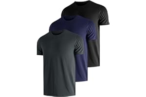 UEEKO Lot de 3 t-Shirts de Protection UV pour Homme Protection Solaire UPF 50+ Manches fonctionnelles pour Natation Rash Guard Séchage Rapide pour l'extérieur Le Surf la randonnée la