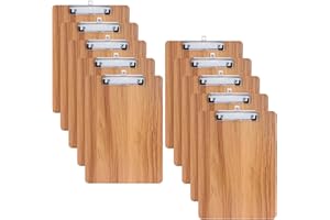 LELADY JEWELRY LELADY A5 Portapapeles Con Pinza, 10 Piezas de Madera, Tableros Para Notas, Clipboard