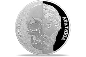 TOYTOSMPL Stoics Duality Challenge Münze | Medaillon der Stoiker-Philosophie | Embrace The Balance of Life and Death | Wertschätzungsgeschenke für Philosophen, Denker und Weisheitssucher