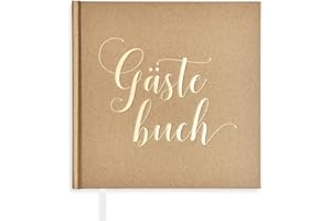 Gästebuch Hochzeit mit Edles Hardcover - Hochwertiges Papier - Vintage Hochzeit Gästebuch mit 72 Seiten - Gästebuch Hochzeit Blanko