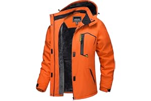 TACVASEN Veste Imperméable Femme Veste en Fleece pour Ski d'Hiver et Randonnée Extérieure avec Capuchon Détachable