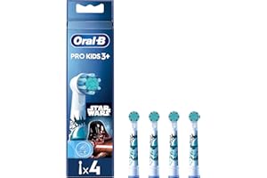 Oral-B Pro Kids Brossettes pour Brosse à dents électriques, Disney Star Wars, Pack De 4 Unités, Conçu Pour Un Brossage En Douceur