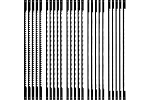 TXErfolg 25 Stück Dekupiersägeblatt 127mm Feinschnitt Laubsägeblätter mit Stift 10/15/18/20/24 Zähne passend für Dekupiersägen für Elektrowerkzeug Zubehör Holzbearbeitung