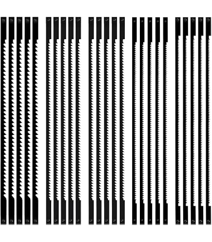 Lames De Scie à Chantourner Augusta - 127x3x0,5mm - Lot De 10 - Pour Bois & Plastique - Fabriqué En Allemagne